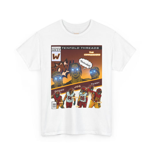 Tenfold Threads Retro Comic Book Commanders Graphic Tee
