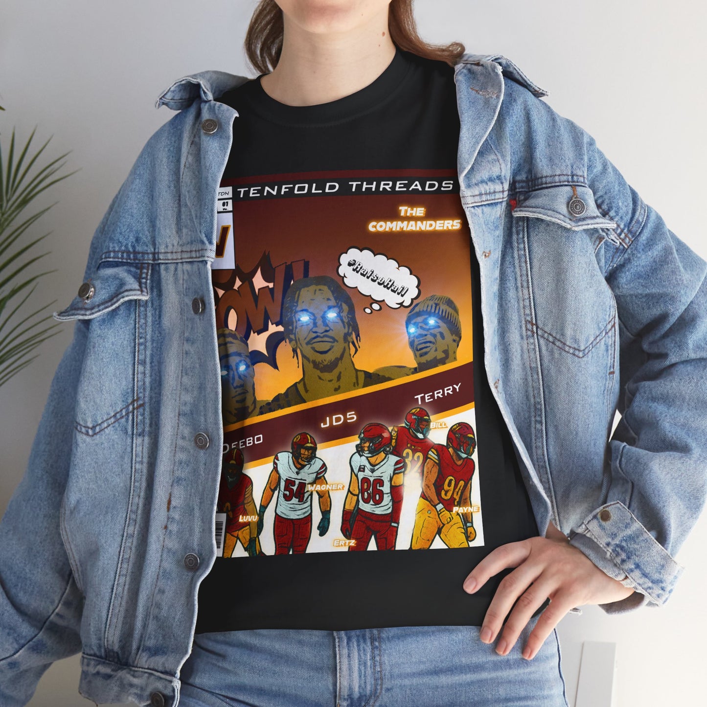 Tenfold Threads Unisex Graphic Tee - Washington Commies Bring The POW! Comic Book Tee