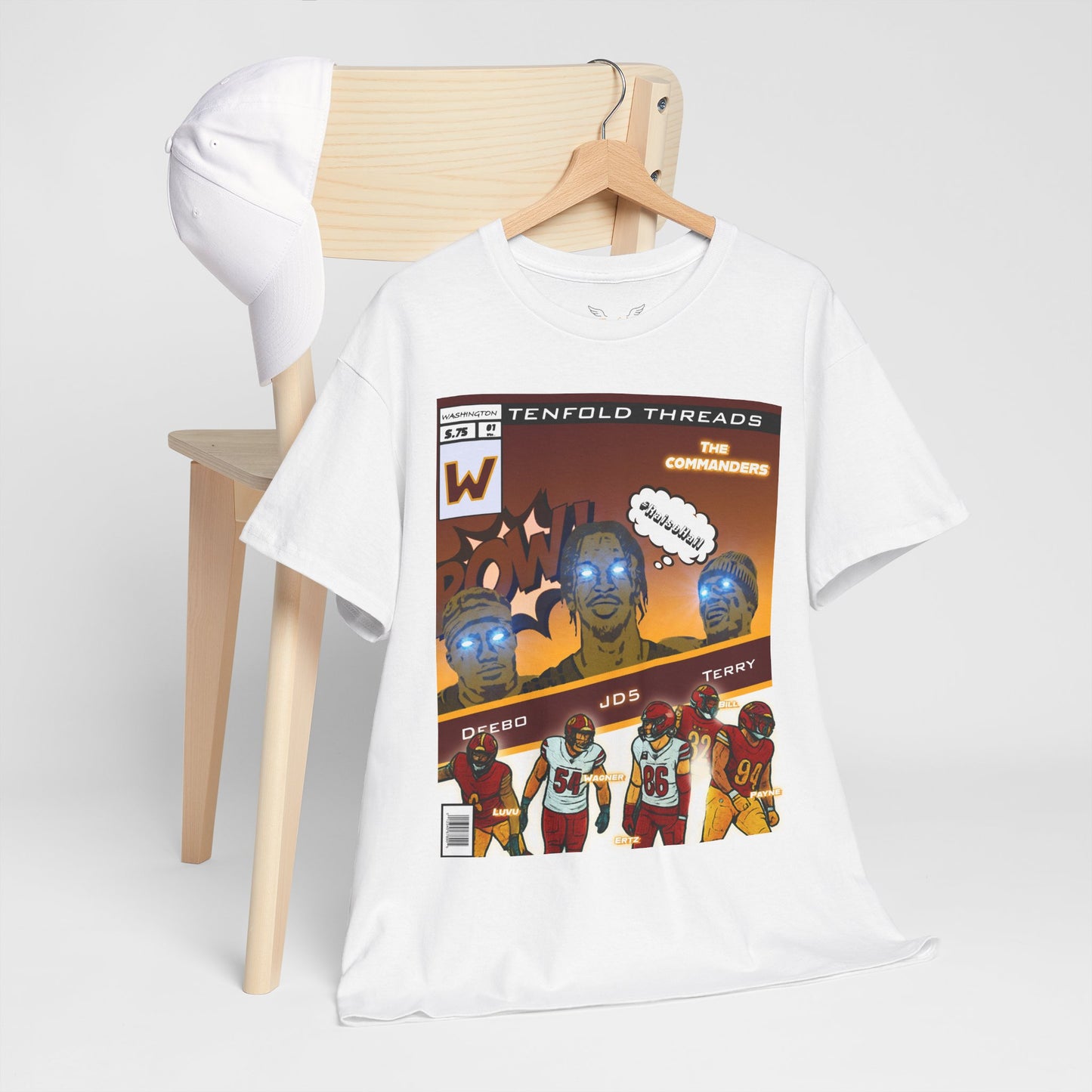 Tenfold Threads Unisex Graphic Tee - Washington Commies Bring The POW! Comic Book Tee