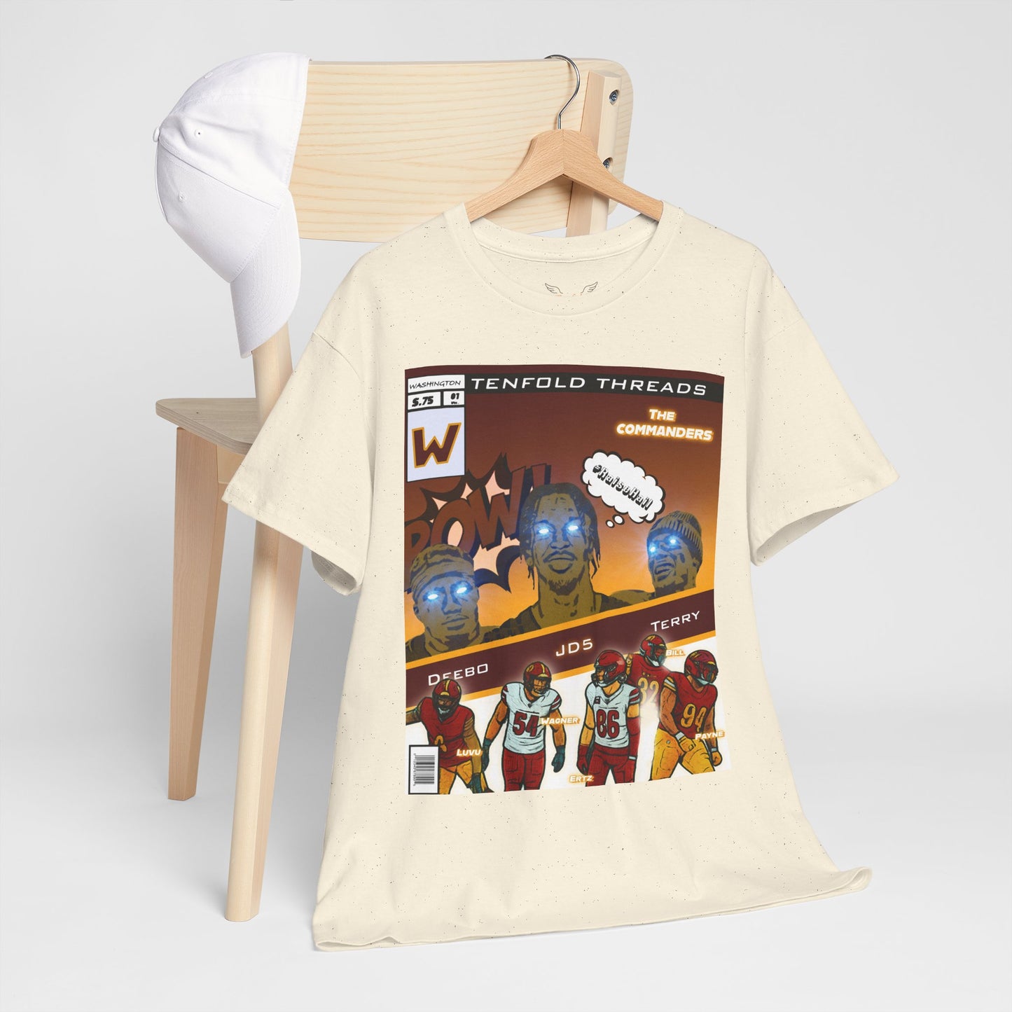 Tenfold Threads Unisex Graphic Tee - Washington Commies Bring The POW! Comic Book Tee