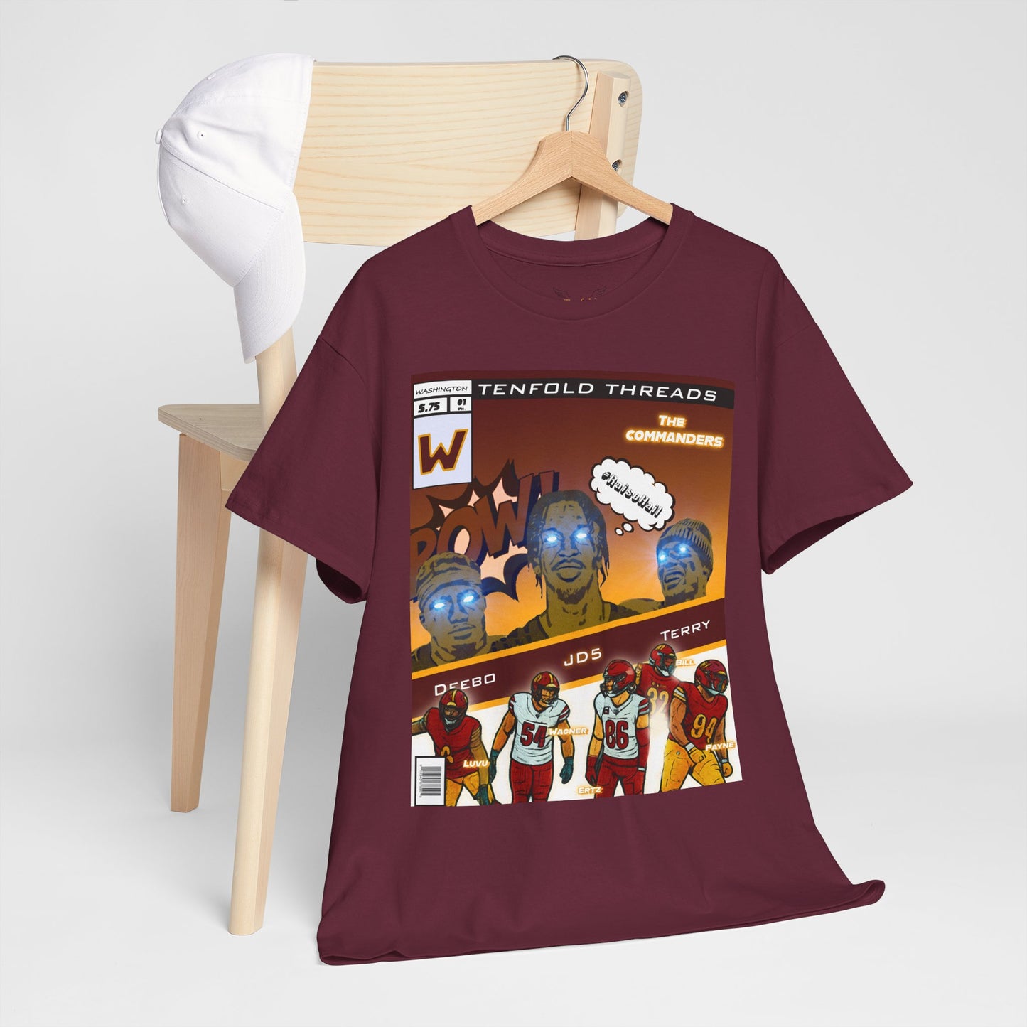 Tenfold Threads Unisex Graphic Tee - Washington Commies Bring The POW! Comic Book Tee