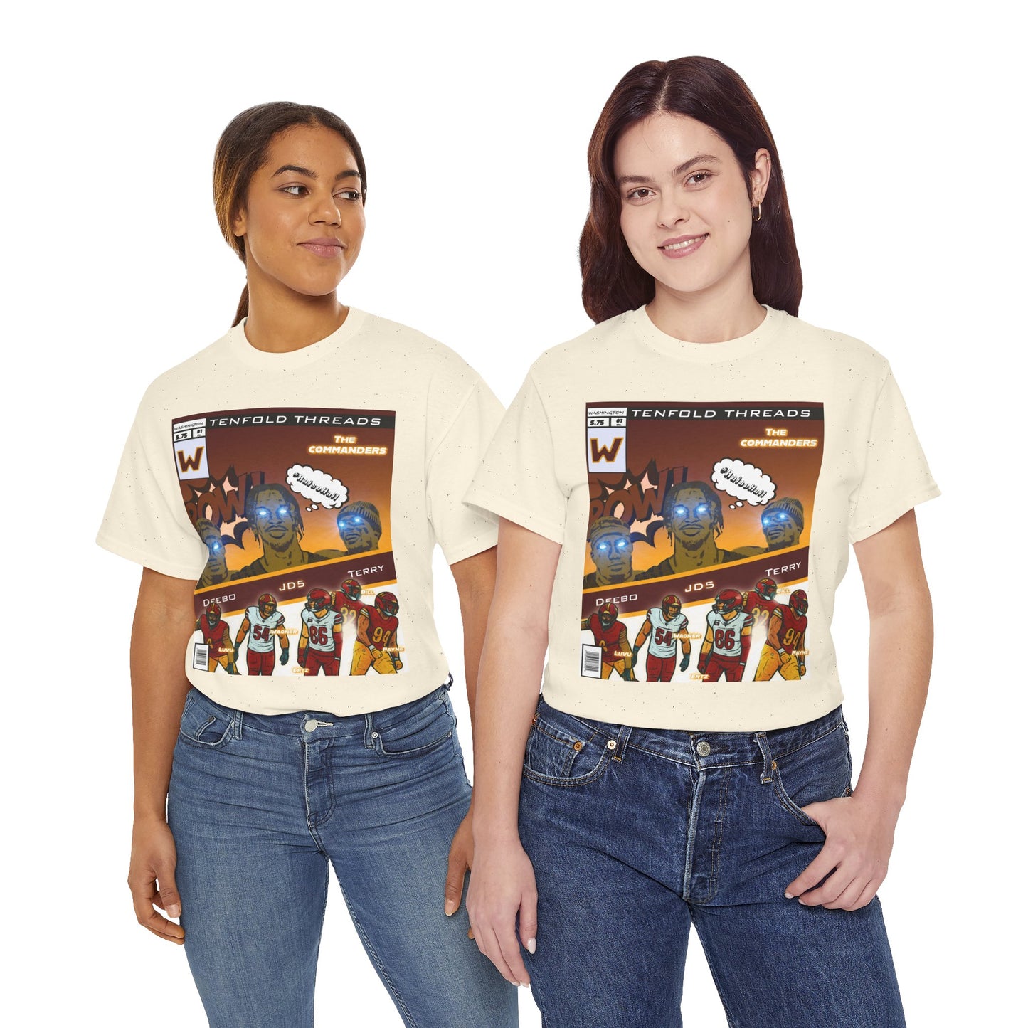 Tenfold Threads Unisex Graphic Tee - Washington Commies Bring The POW! Comic Book Tee