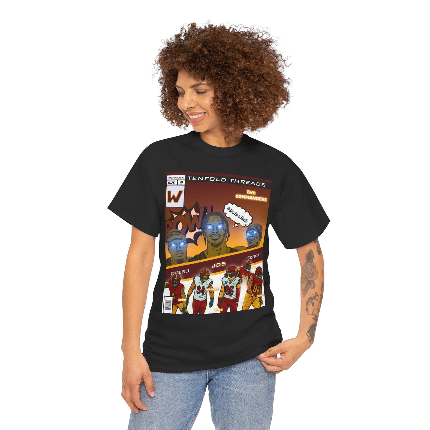 Tenfold Threads Unisex Graphic Tee - Washington Commies Bring The POW! Comic Book Tee