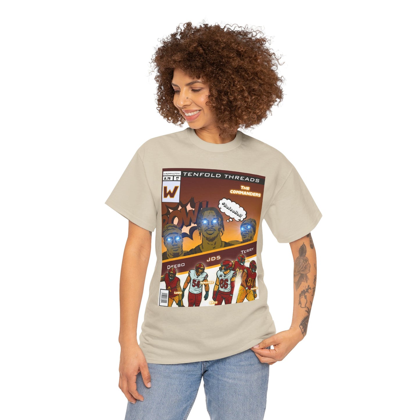 Tenfold Threads Unisex Graphic Tee - Washington Commies Bring The POW! Comic Book Tee