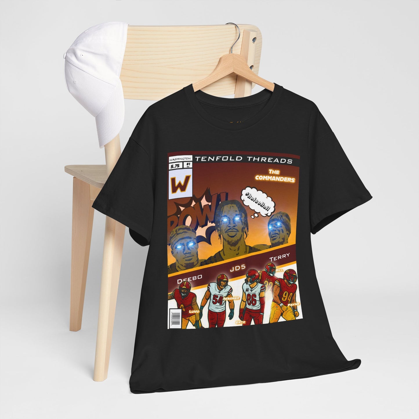 Tenfold Threads Unisex Graphic Tee - Washington Commies Bring The POW! Comic Book Tee