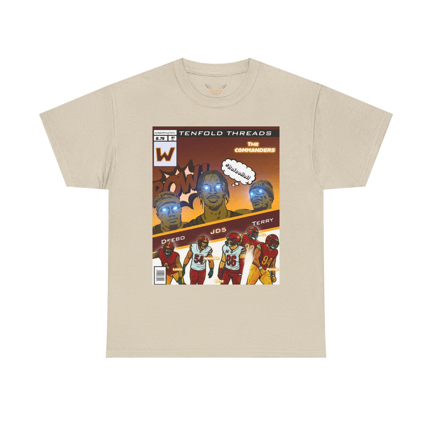 Tenfold Threads Unisex Graphic Tee - Washington Commies Bring The POW! Comic Book Tee