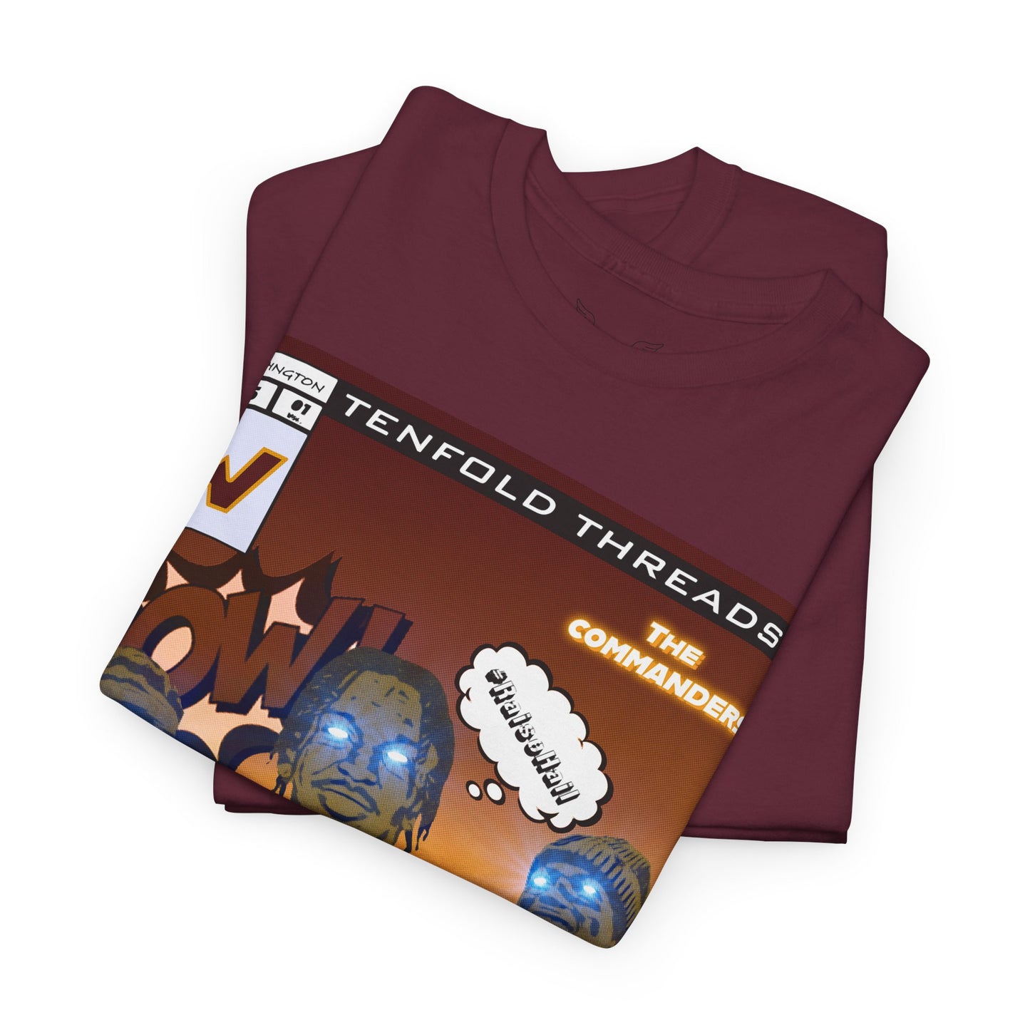 Tenfold Threads Unisex Graphic Tee - Washington Commies Bring The POW! Comic Book Tee