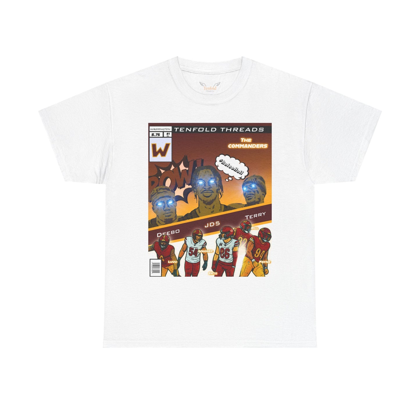 Tenfold Threads Unisex Graphic Tee - Washington Commies Bring The POW! Comic Book Tee