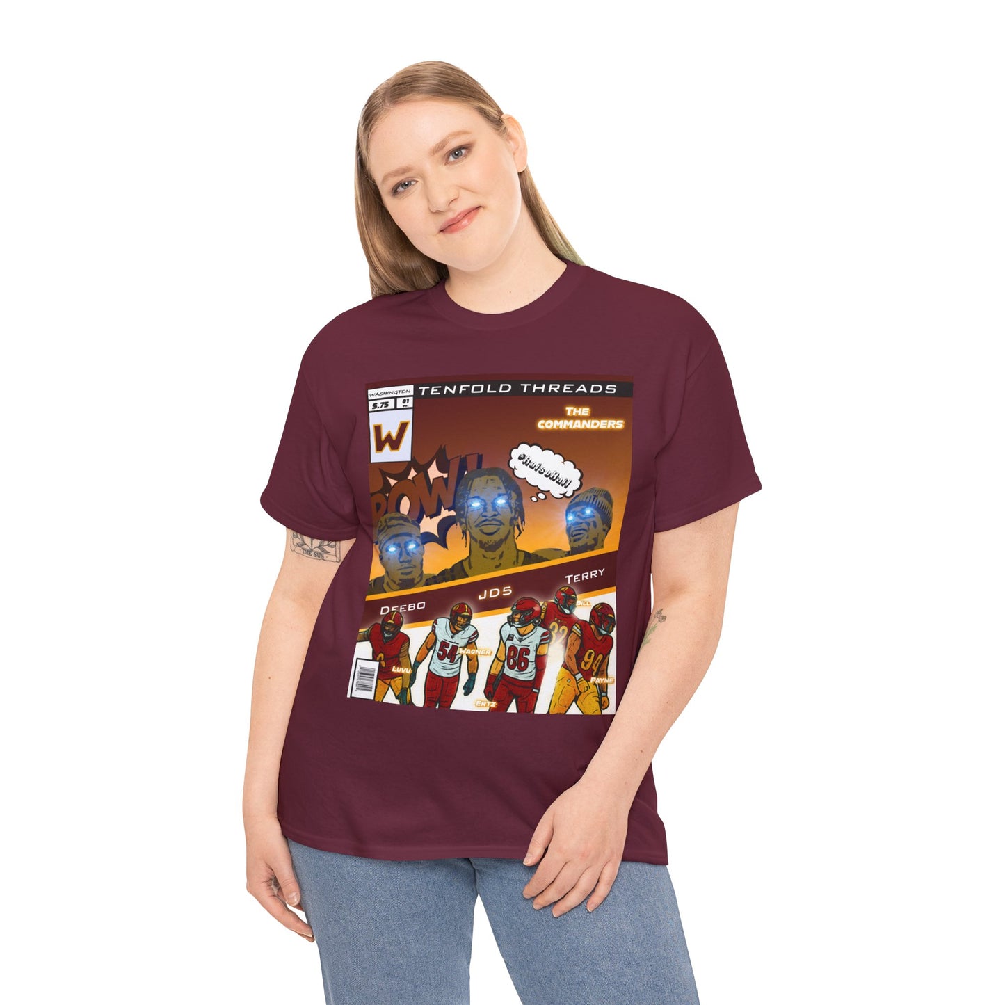 Tenfold Threads Retro Comic Book Commanders Graphic Tee