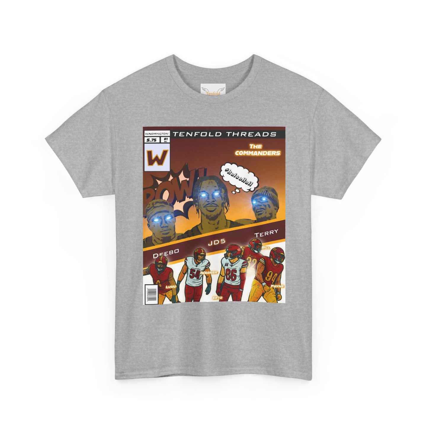 Tenfold Threads Retro Comic Book Commanders Graphic Tee