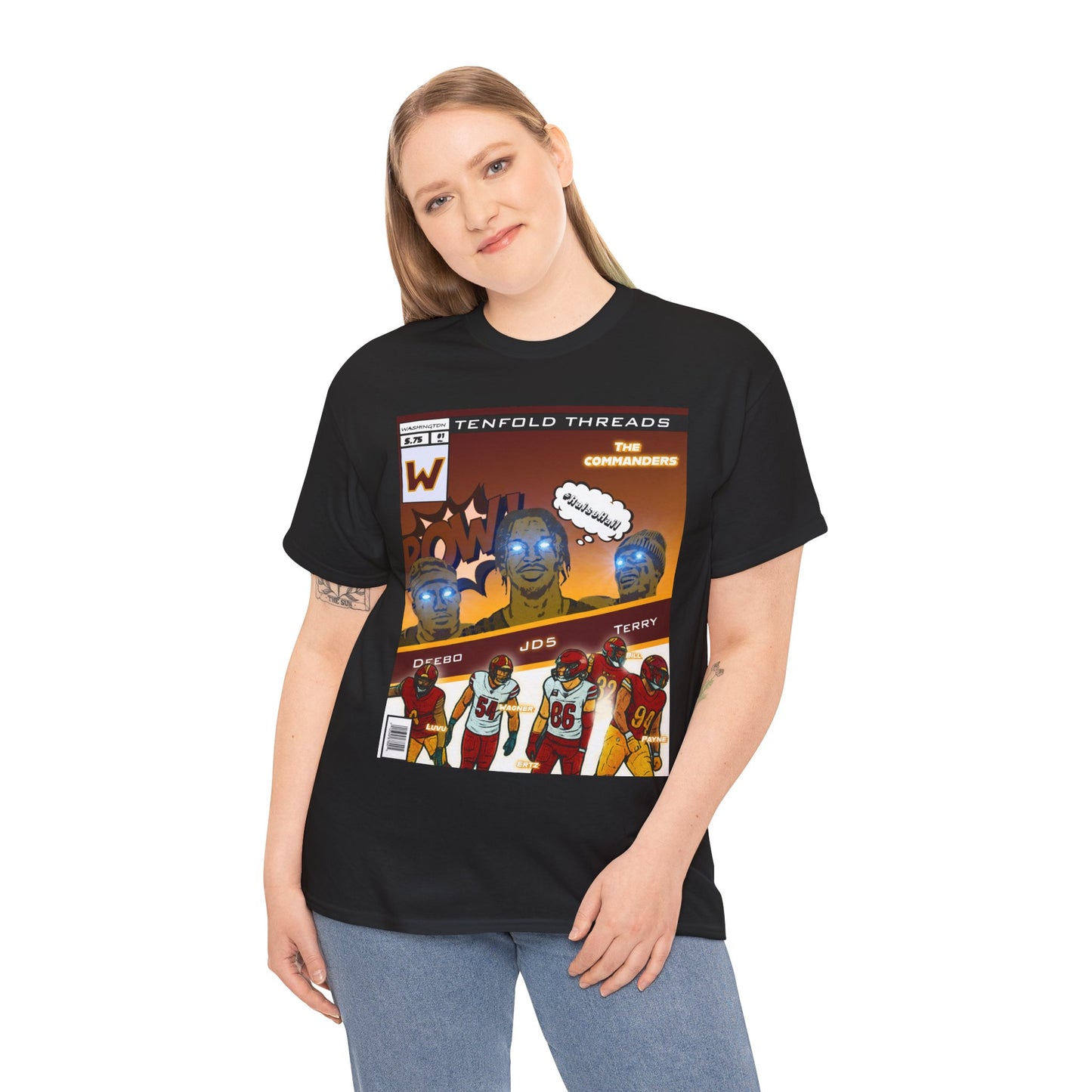 Tenfold Threads Retro Comic Book Commanders Graphic Tee