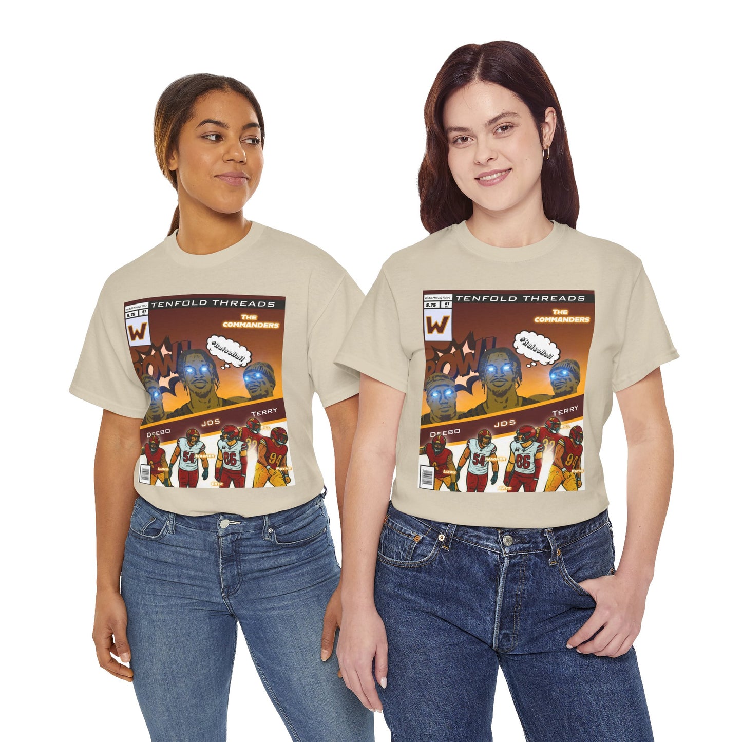 Tenfold Threads Unisex Graphic Tee - Washington Commies Bring The POW! Comic Book Tee