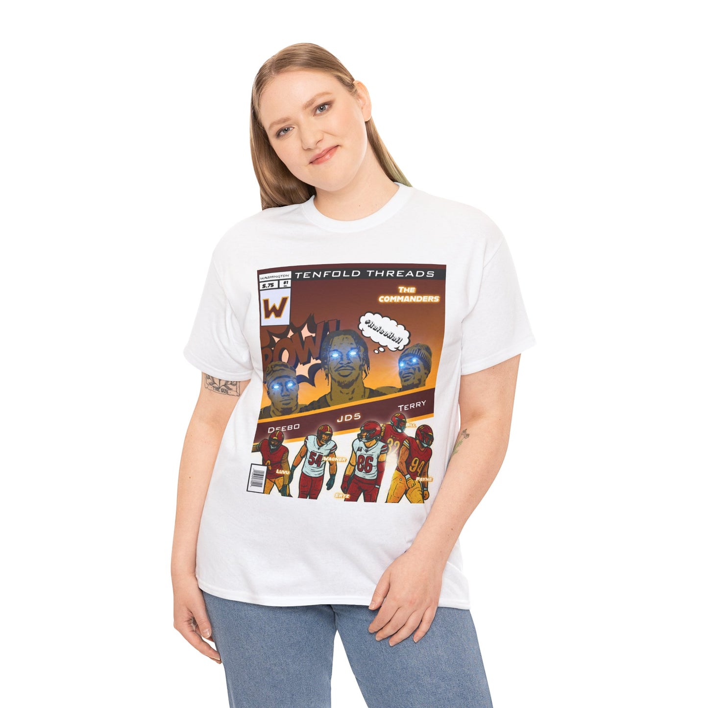 Tenfold Threads Retro Comic Book Commanders Graphic Tee