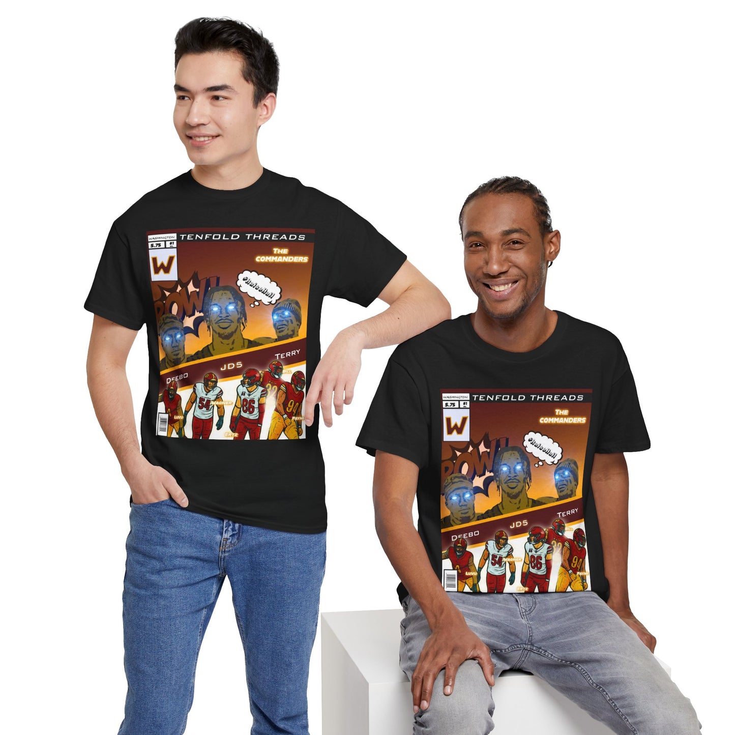 Tenfold Threads Unisex Graphic Tee - Washington Commies Bring The POW! Comic Book Tee