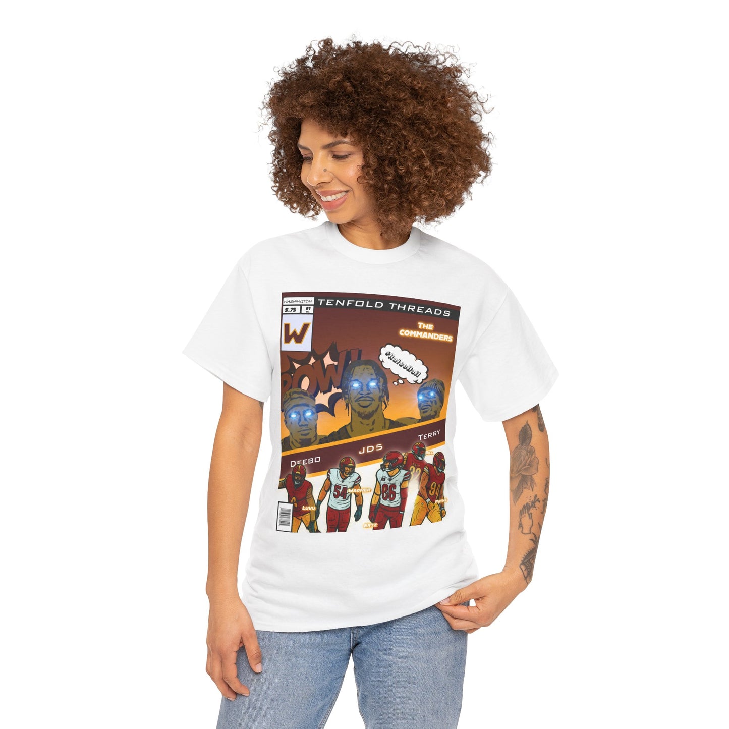 Tenfold Threads Unisex Graphic Tee - Washington Commies Bring The POW! Comic Book Tee