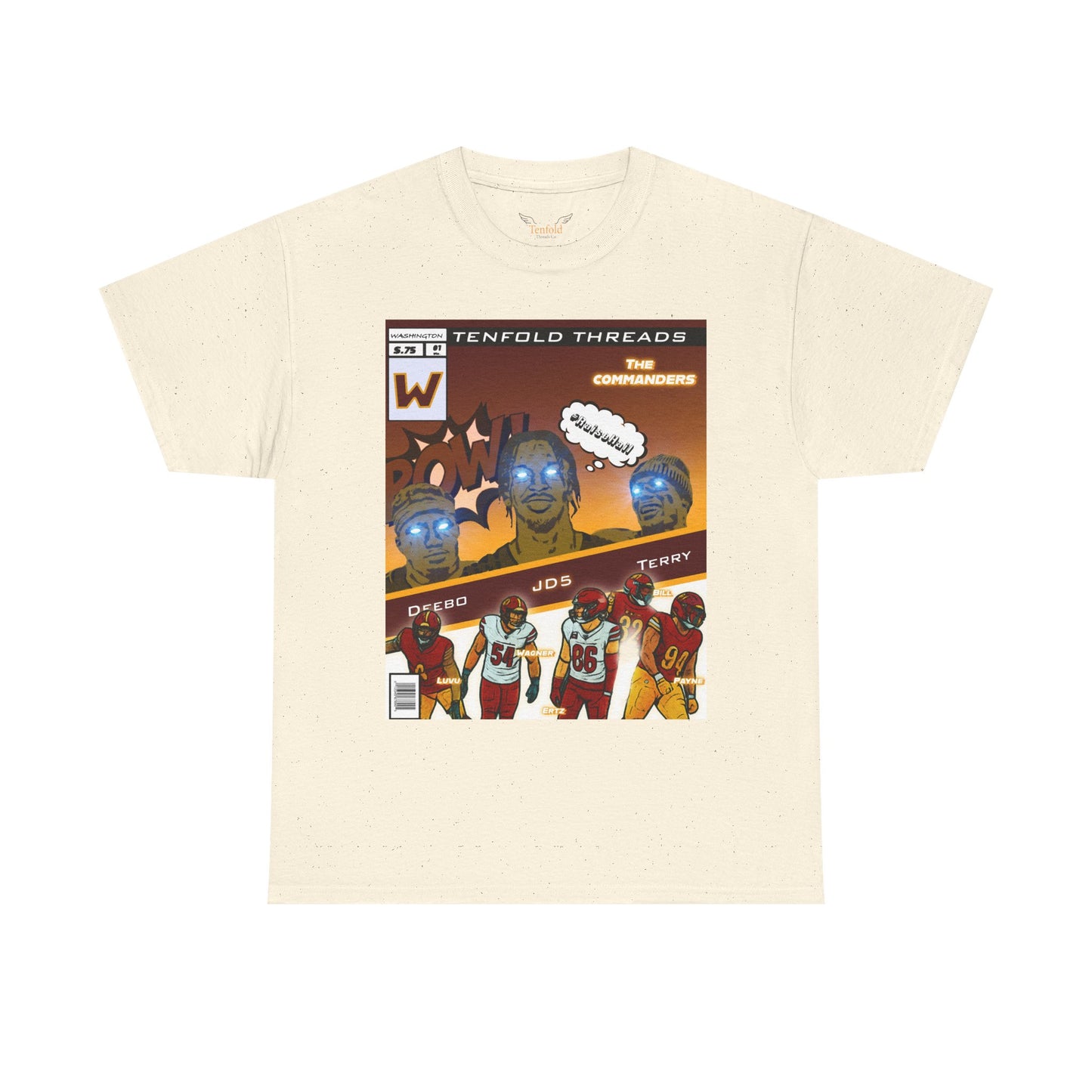 Tenfold Threads Unisex Graphic Tee - Washington Commies Bring The POW! Comic Book Tee