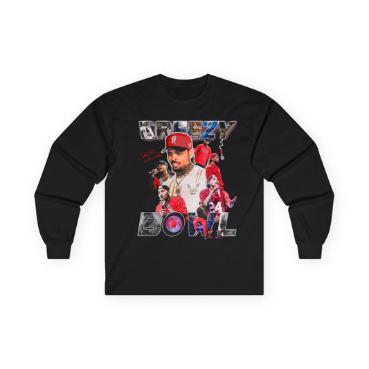 Tenfold Threads Breezy Bowl Graphic Long Sleeve, Unisex Oversized T-Shirt, Streetwear Fashion, Casual Wear, Music Lovers