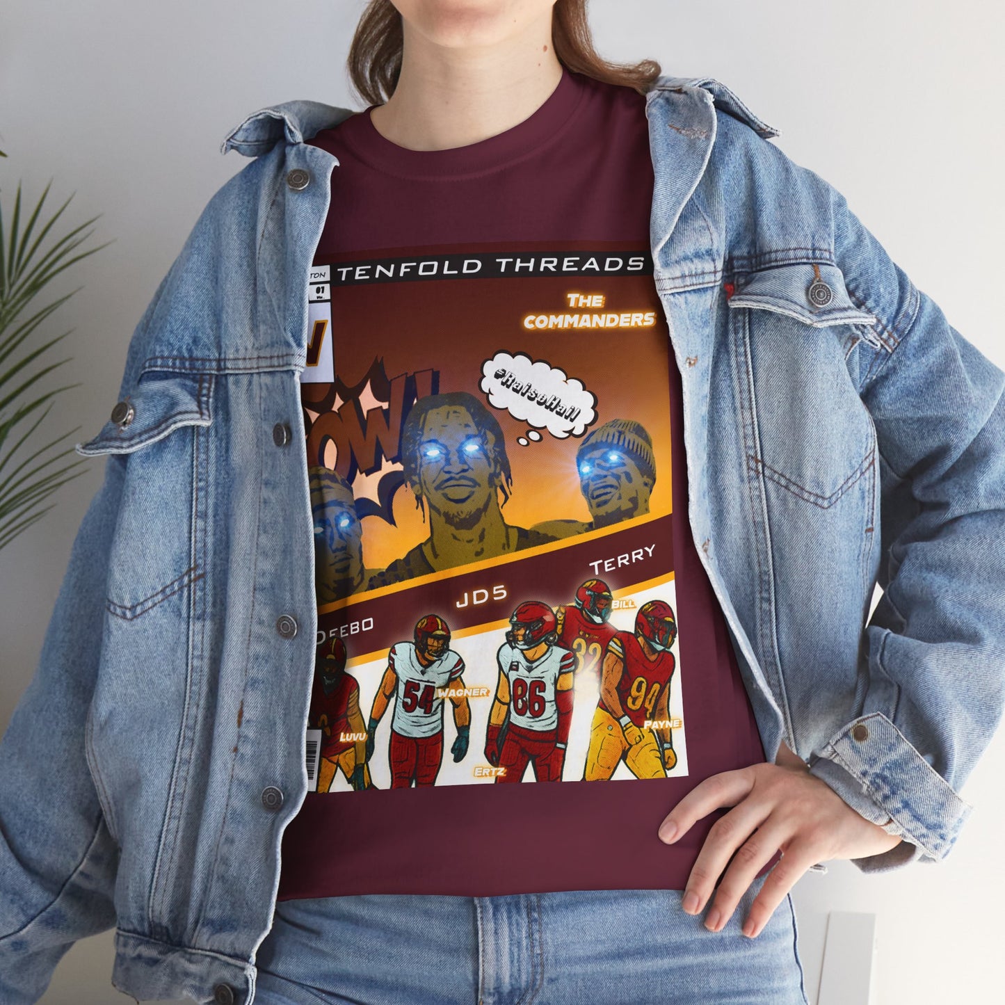 Tenfold Threads Retro Comic Book Commanders Graphic Tee