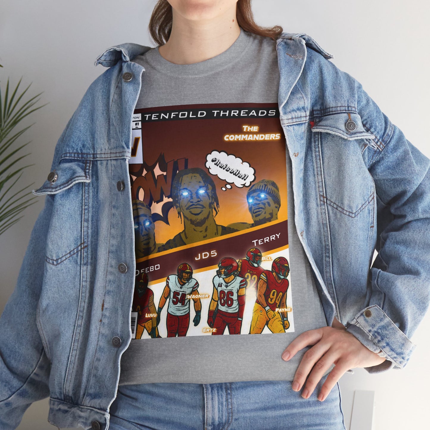 Tenfold Threads Retro Comic Book Commanders Graphic Tee