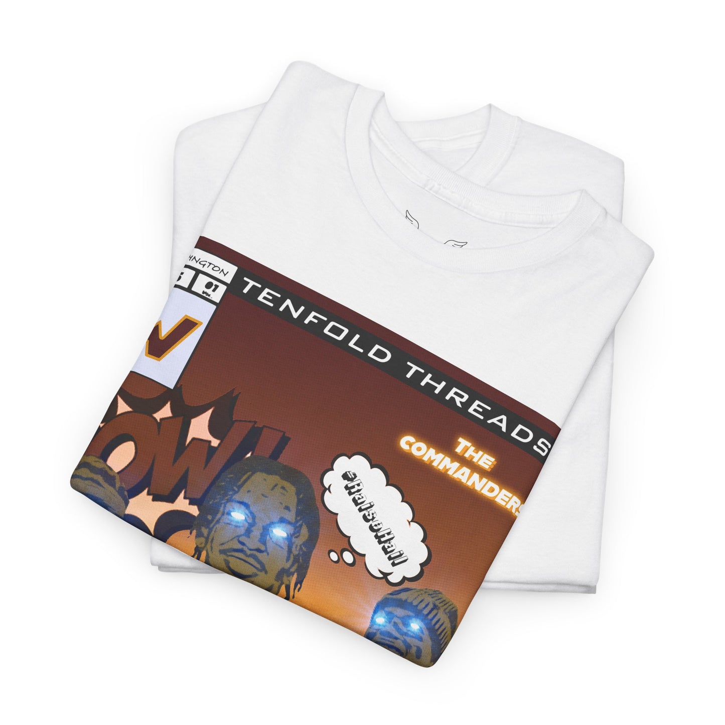 Tenfold Threads Unisex Graphic Tee - Washington Commies Bring The POW! Comic Book Tee