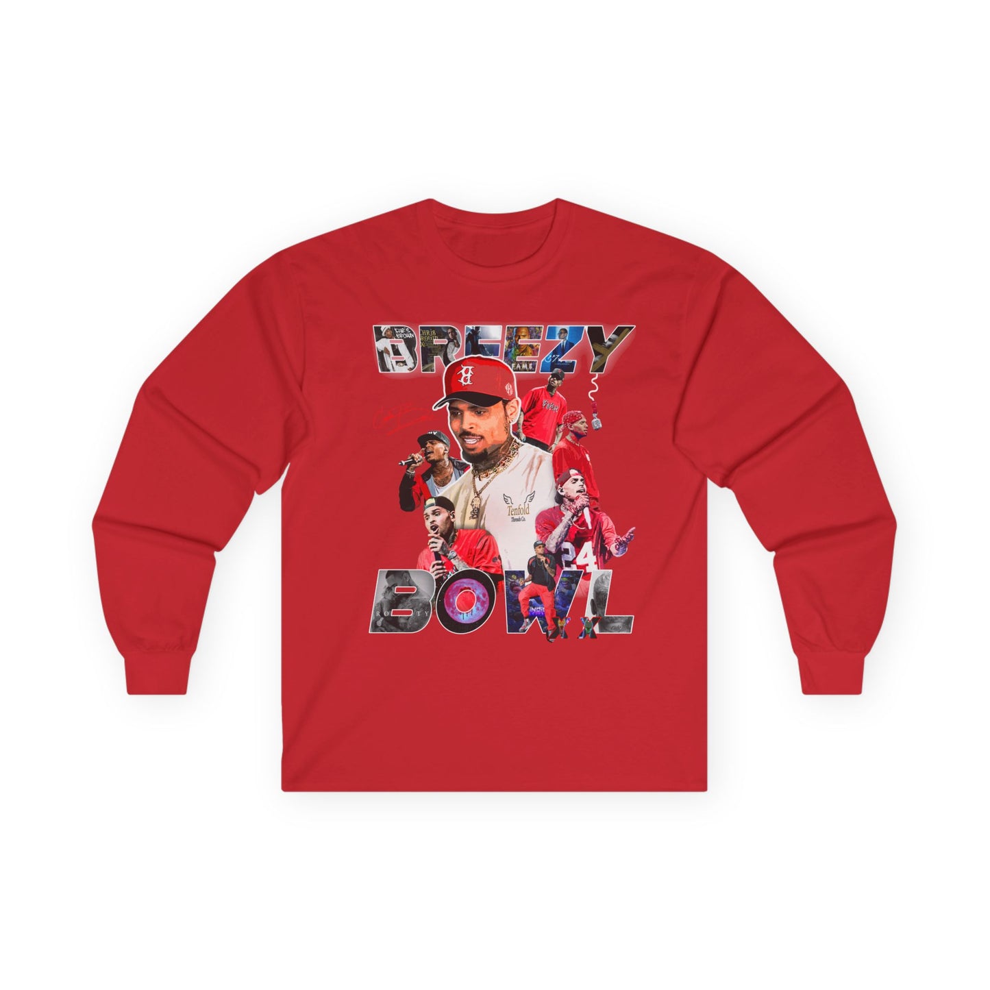 Tenfold Threads Breezy Bowl Graphic Long Sleeve, Unisex Oversized T-Shirt, Streetwear Fashion, Casual Wear, Music Lovers