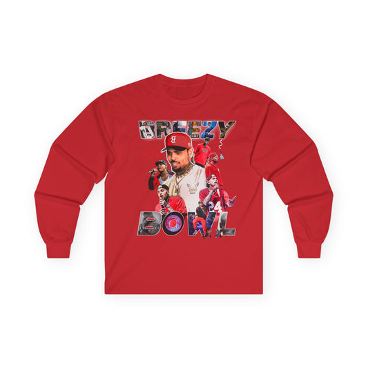 Tenfold Threads Breezy Bowl Graphic Long Sleeve, Unisex Oversized T-Shirt, Streetwear Fashion, Casual Wear, Music Lovers
