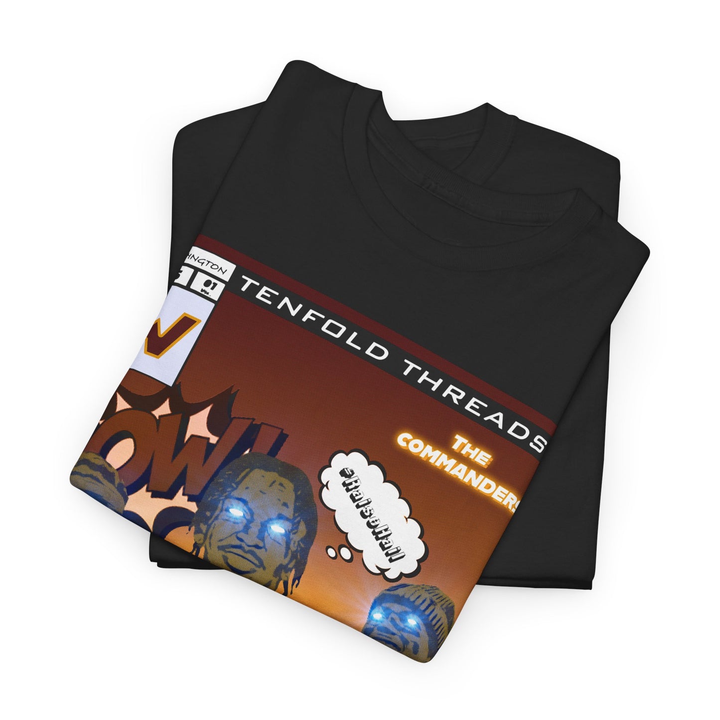 Tenfold Threads Unisex Graphic Tee - Washington Commies Bring The POW! Comic Book Tee