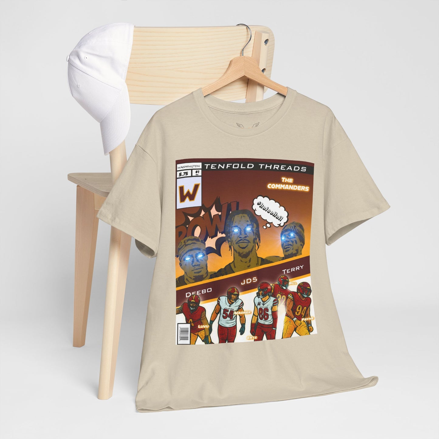 Tenfold Threads Unisex Graphic Tee - Washington Commies Bring The POW! Comic Book Tee