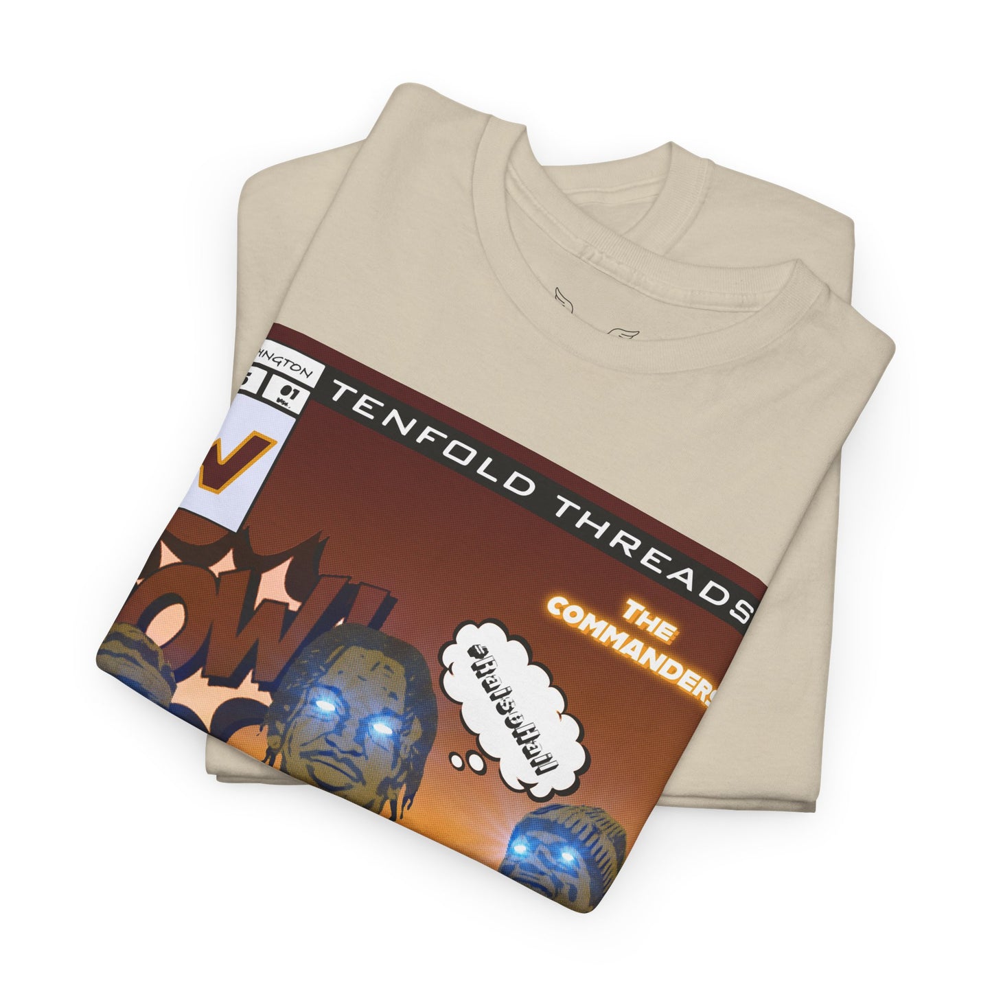 Tenfold Threads Unisex Graphic Tee - Washington Commies Bring The POW! Comic Book Tee